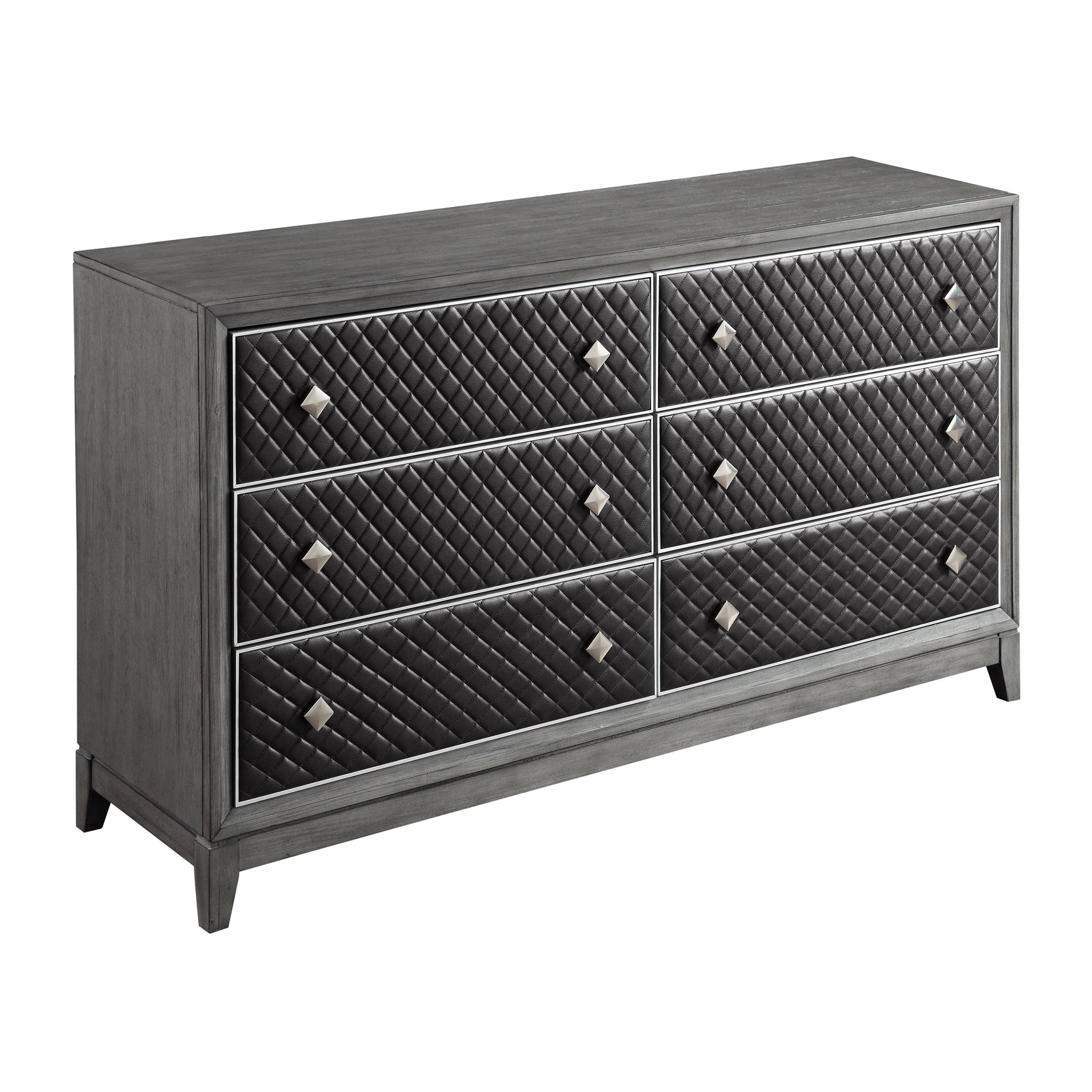 End Wire-Brushed Gray Dresser - Ornate Home