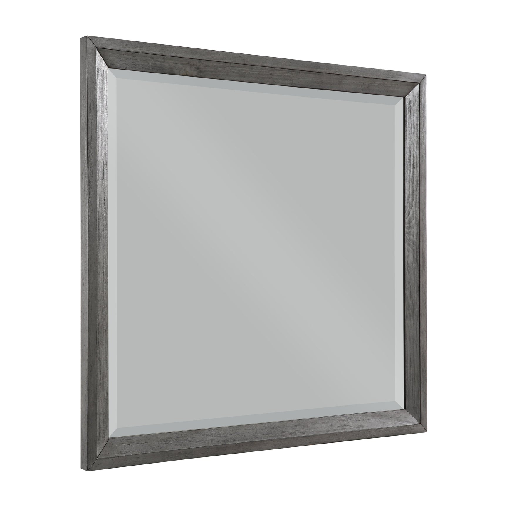 End Wire-Brushed Gray Mirror - Ornate Home