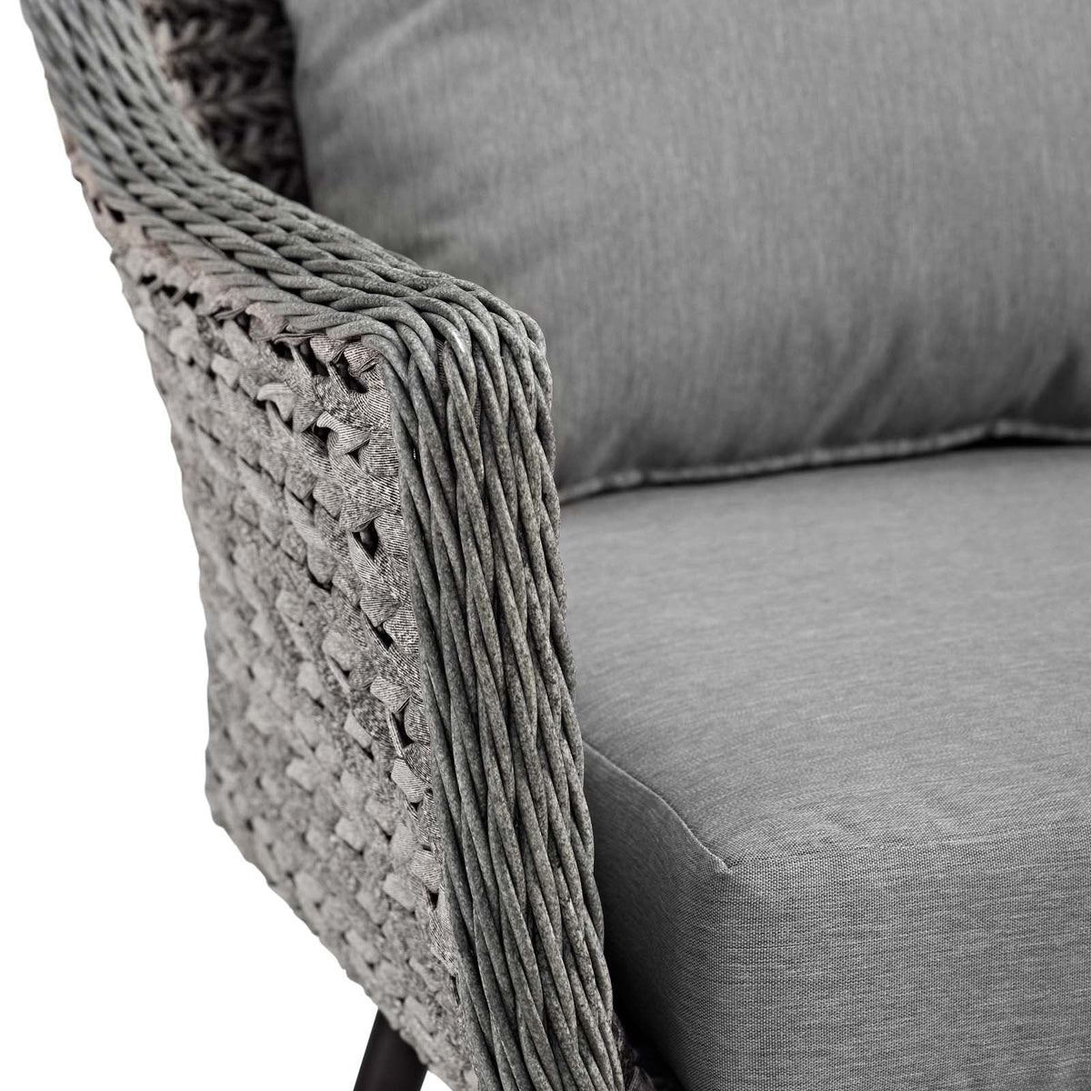 Endeavor Gray Outdoor Patio Wicker Rattan Armchair - Ornate Home