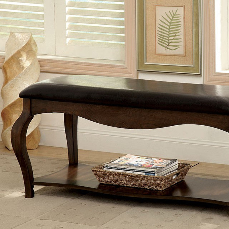 Enderby Tobacco Oak Bench - Ornate Home