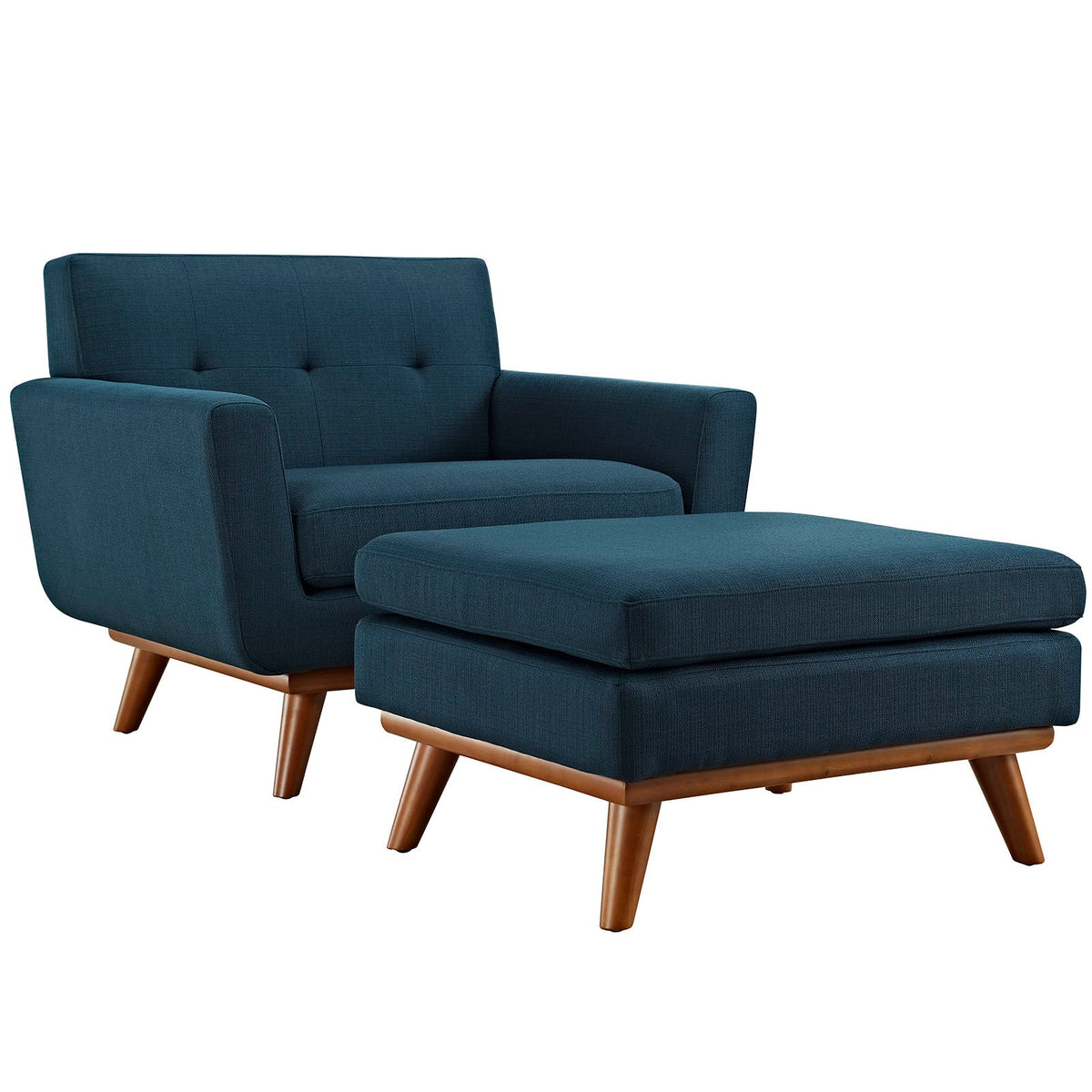 Engage Azure 2 Piece Armchair and Ottoman - Ornate Home