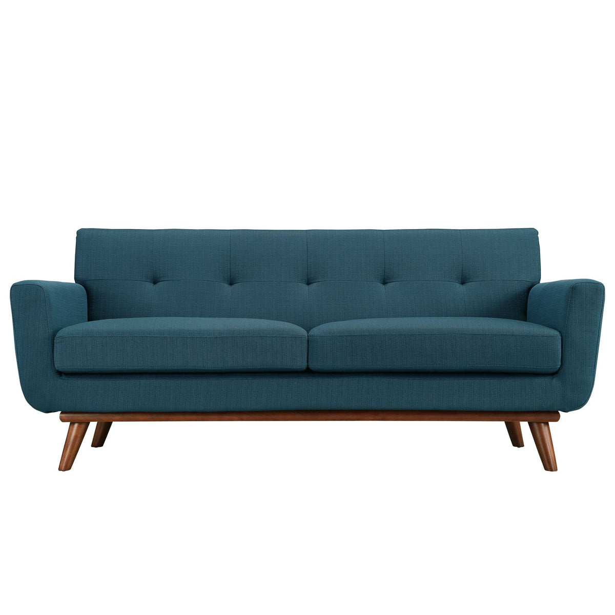 Engage Azure Upholstered Fabric Loveseat - Ornate Home