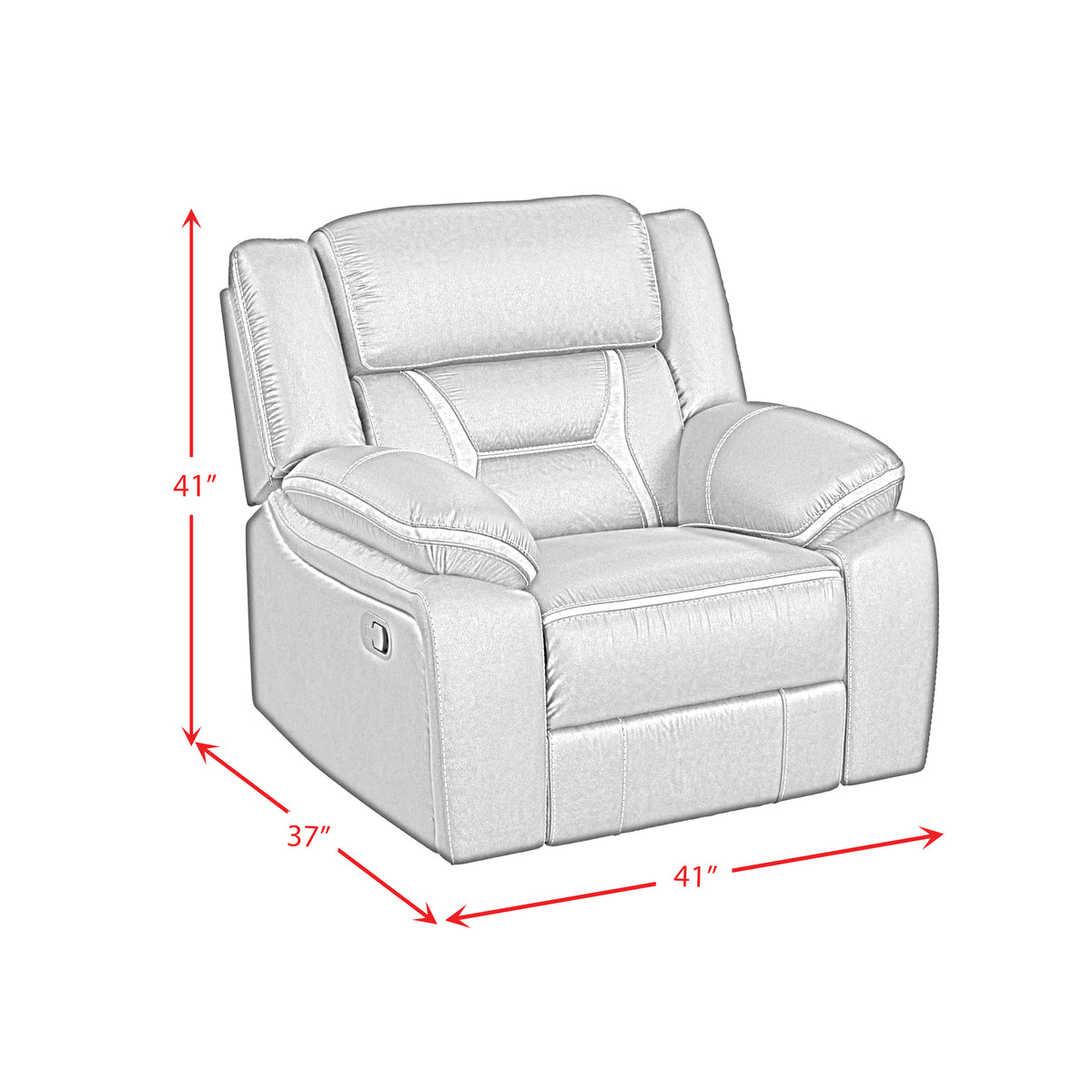 Engage Corral Grey Motion Recliner - Ornate Home