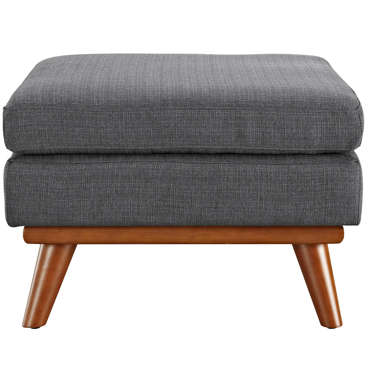 Engage Gray Upholstered Fabric Ottoman - Ornate Home