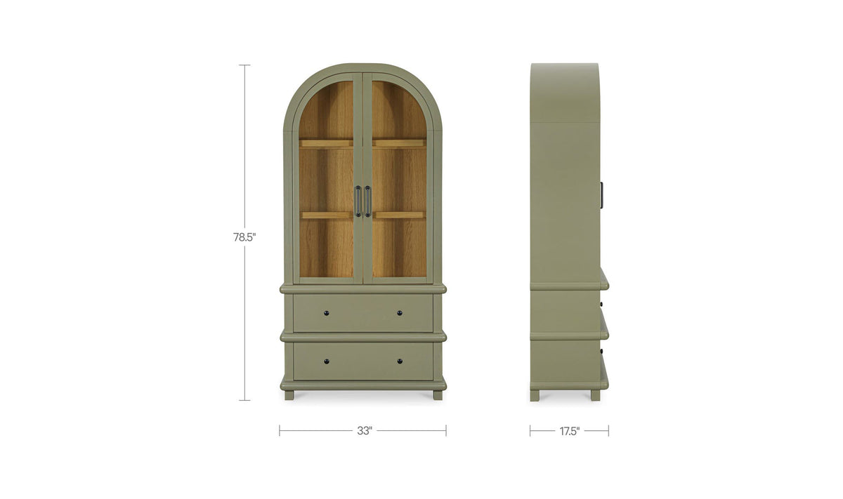 Enid Green Tall Cabinet - Ornate Home