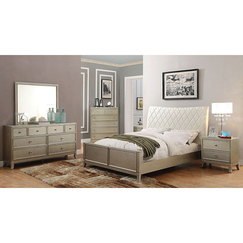 Enid Silver Cal.King Bed - Ornate Home