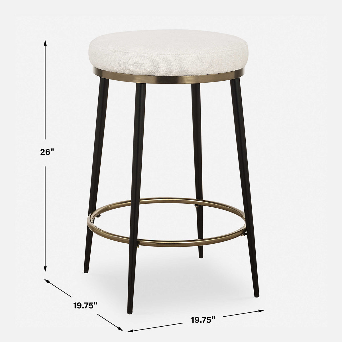 Ensemble Cream Counter Stool - Ornate Home