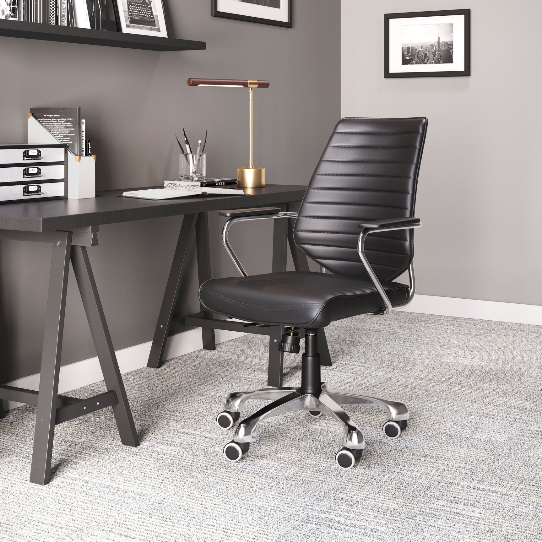 Enterprise Black Low Back Office Chair