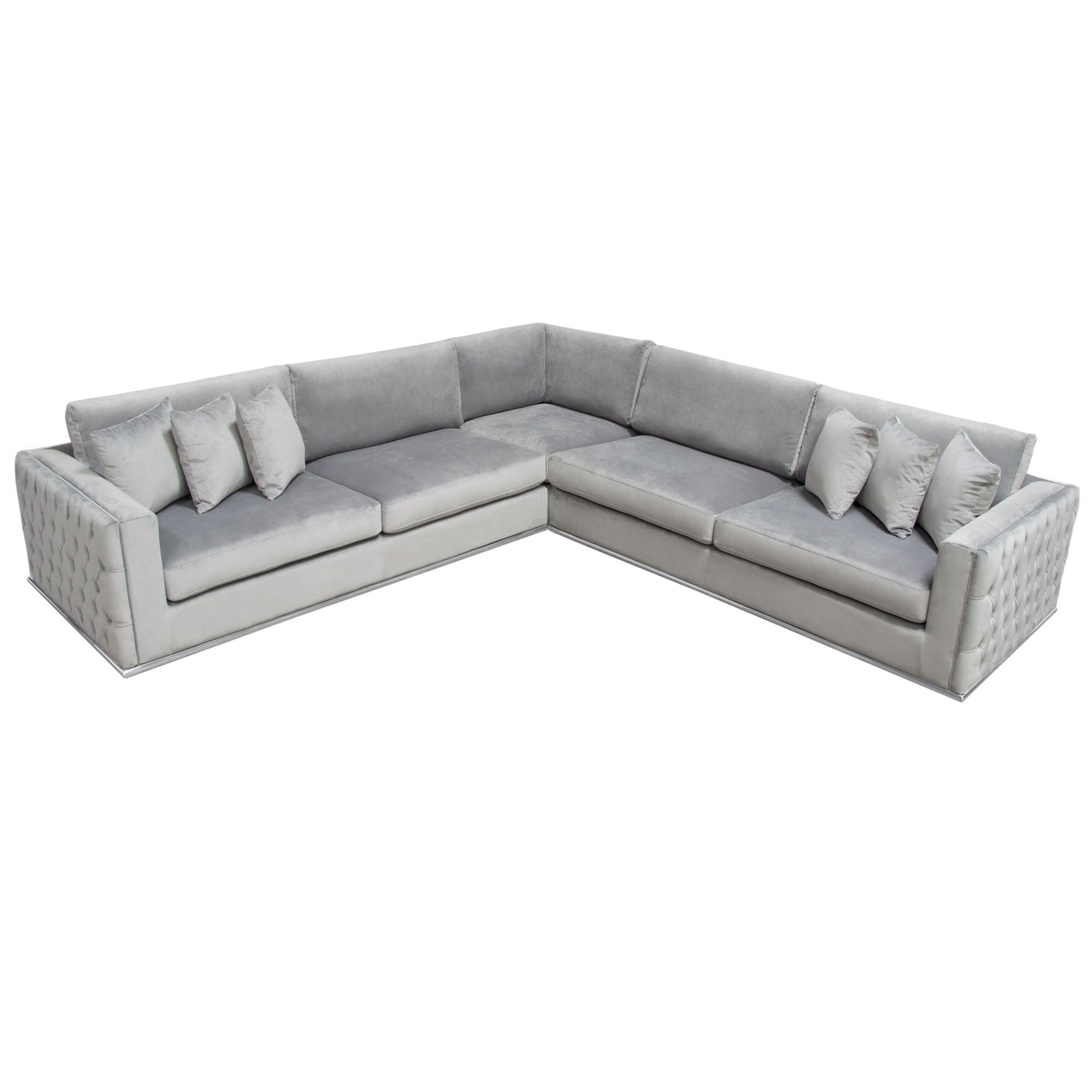 Envy Grey 3pc Sectional - Ornate Home