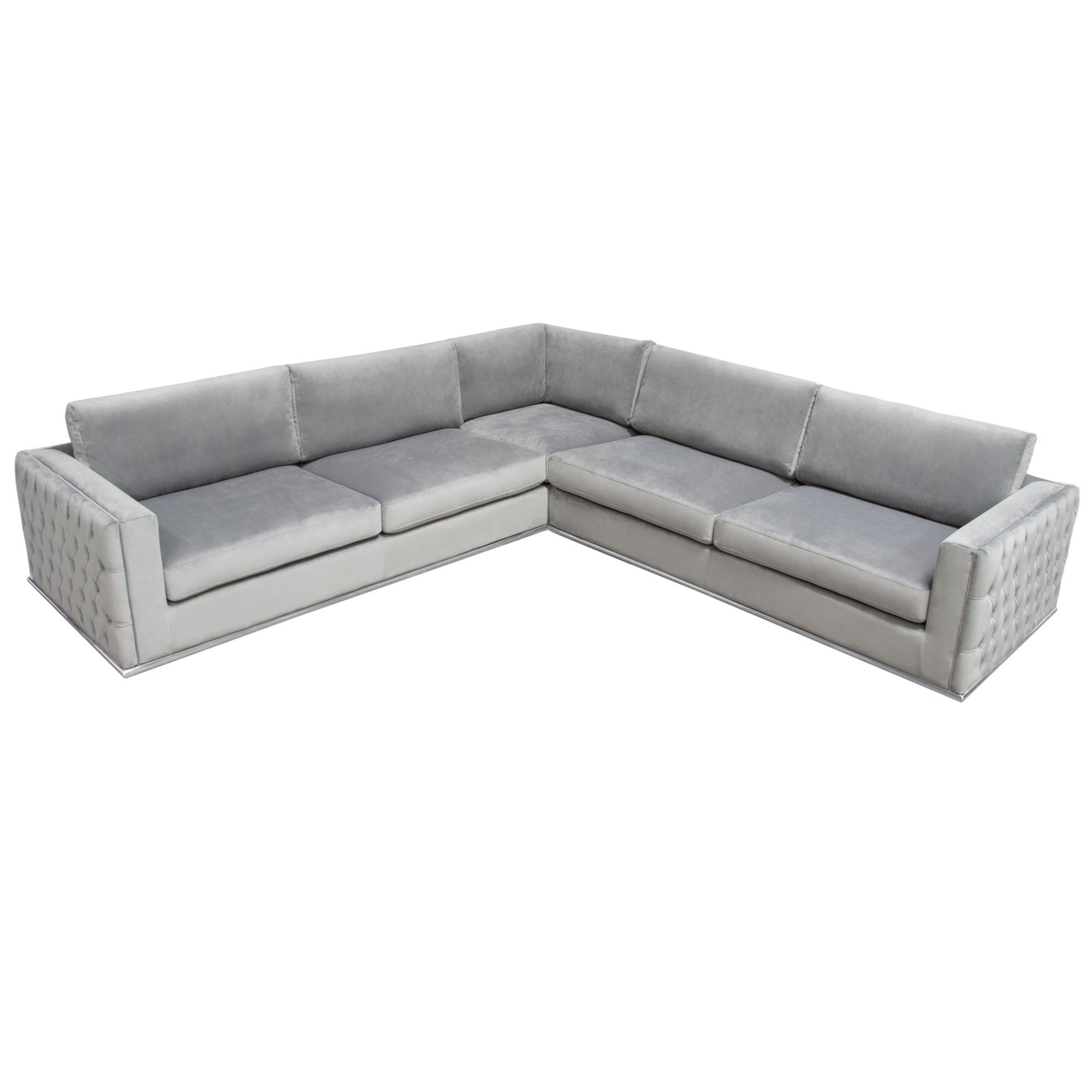 Envy Grey 3pc Sectional - Ornate Home