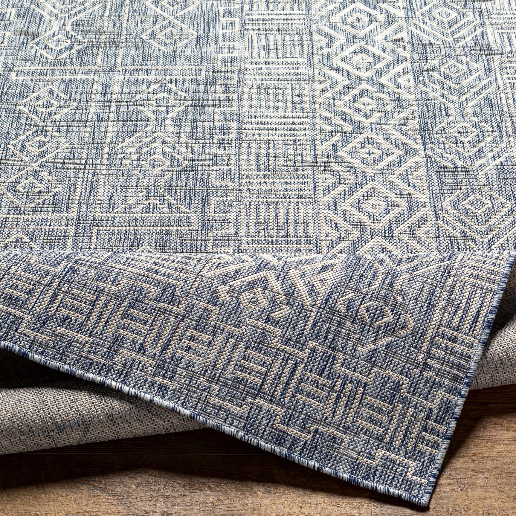 Epson Blue Indoor & Outdoor Rug - Clearance - Ornate Home