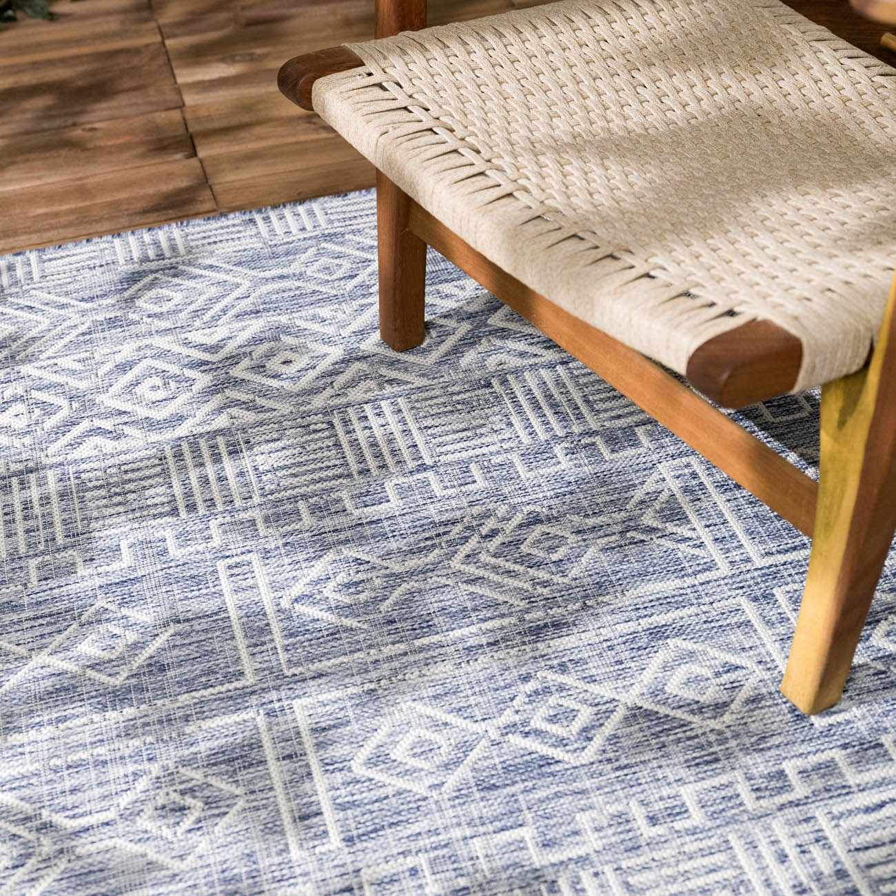 Epson Blue Indoor & Outdoor Rug - Clearance - Ornate Home