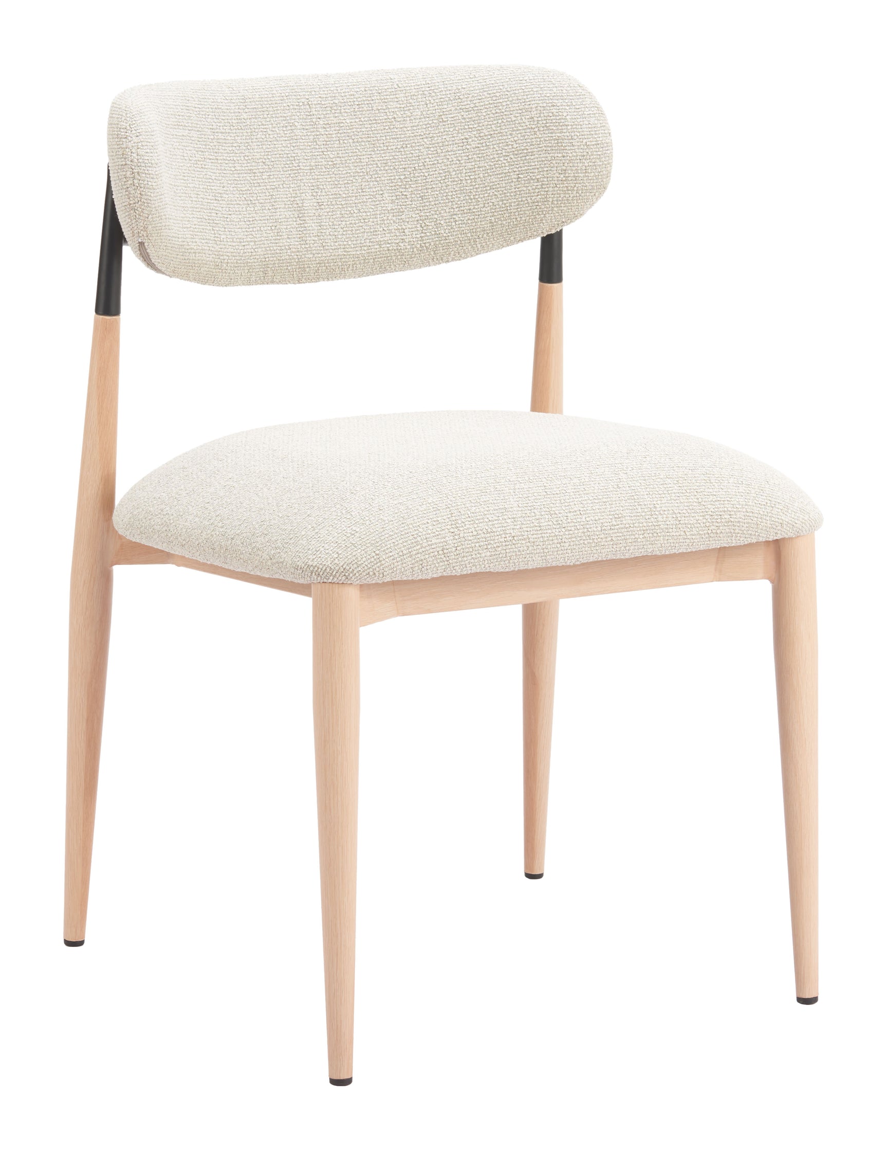 Equinox Oyster Gray & Natural Armless Dining Chair (Set of 2) - Ornate Home
