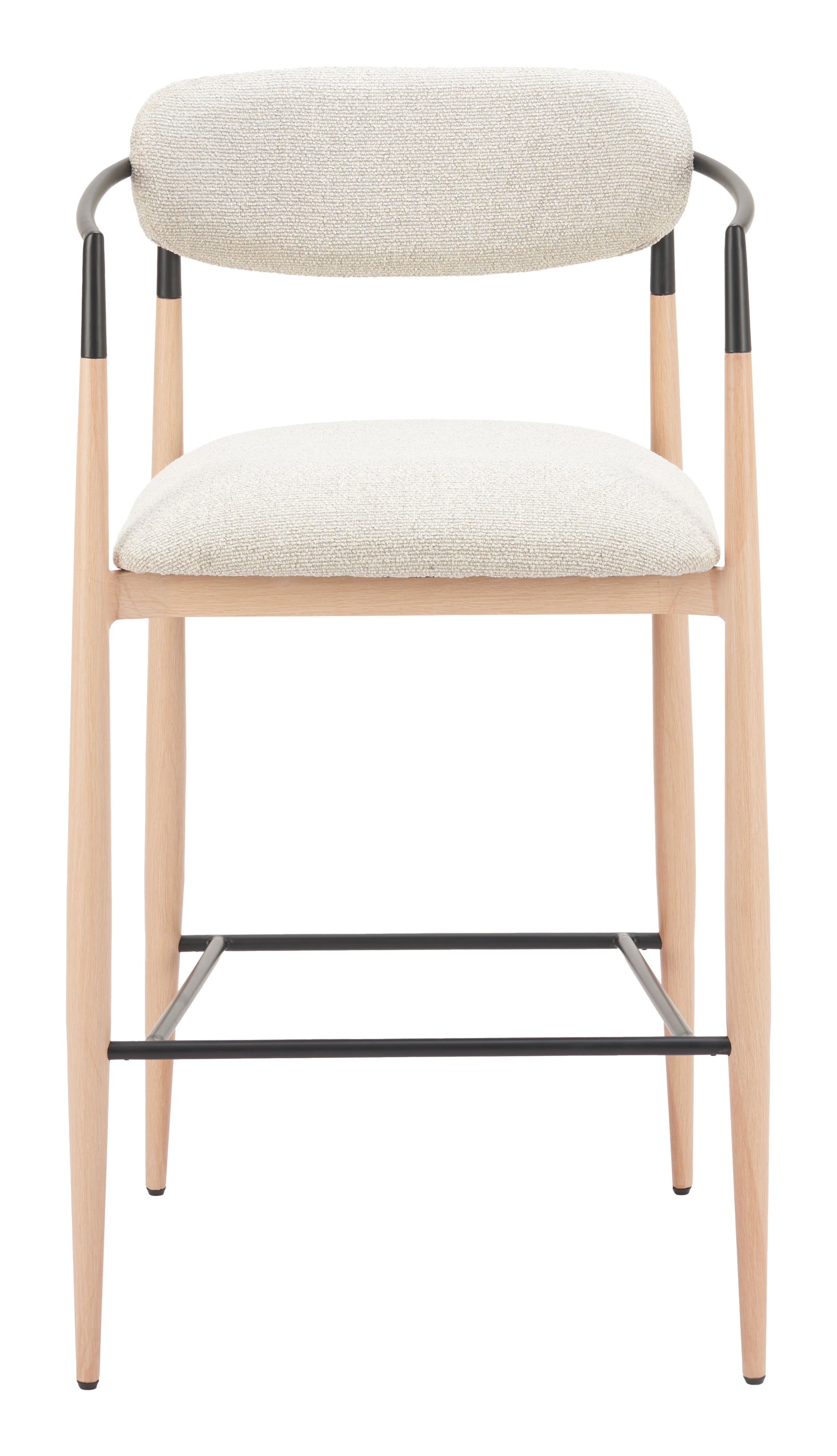 Equinox Oyster Gray & Natural Barstool