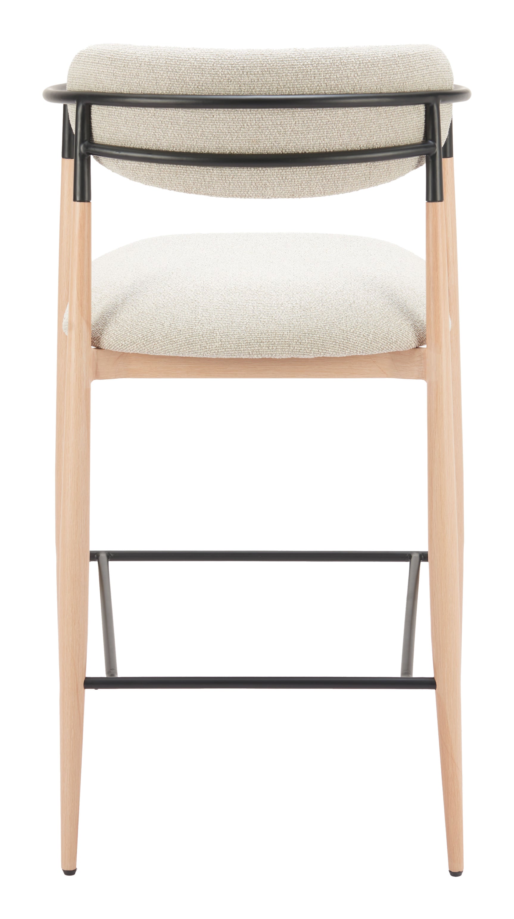 Equinox Oyster Gray & Natural Barstool