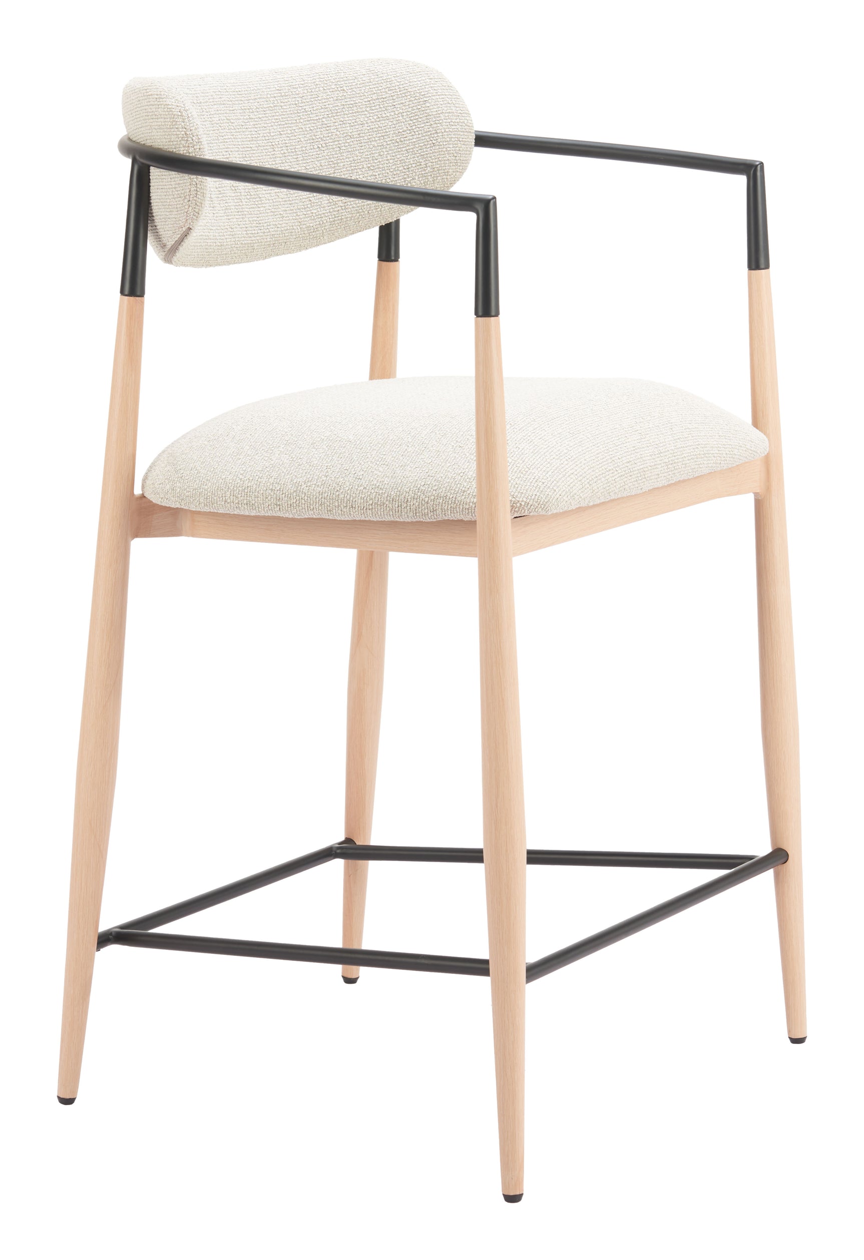 Equinox Oyster Gray & Natural Counter Stool