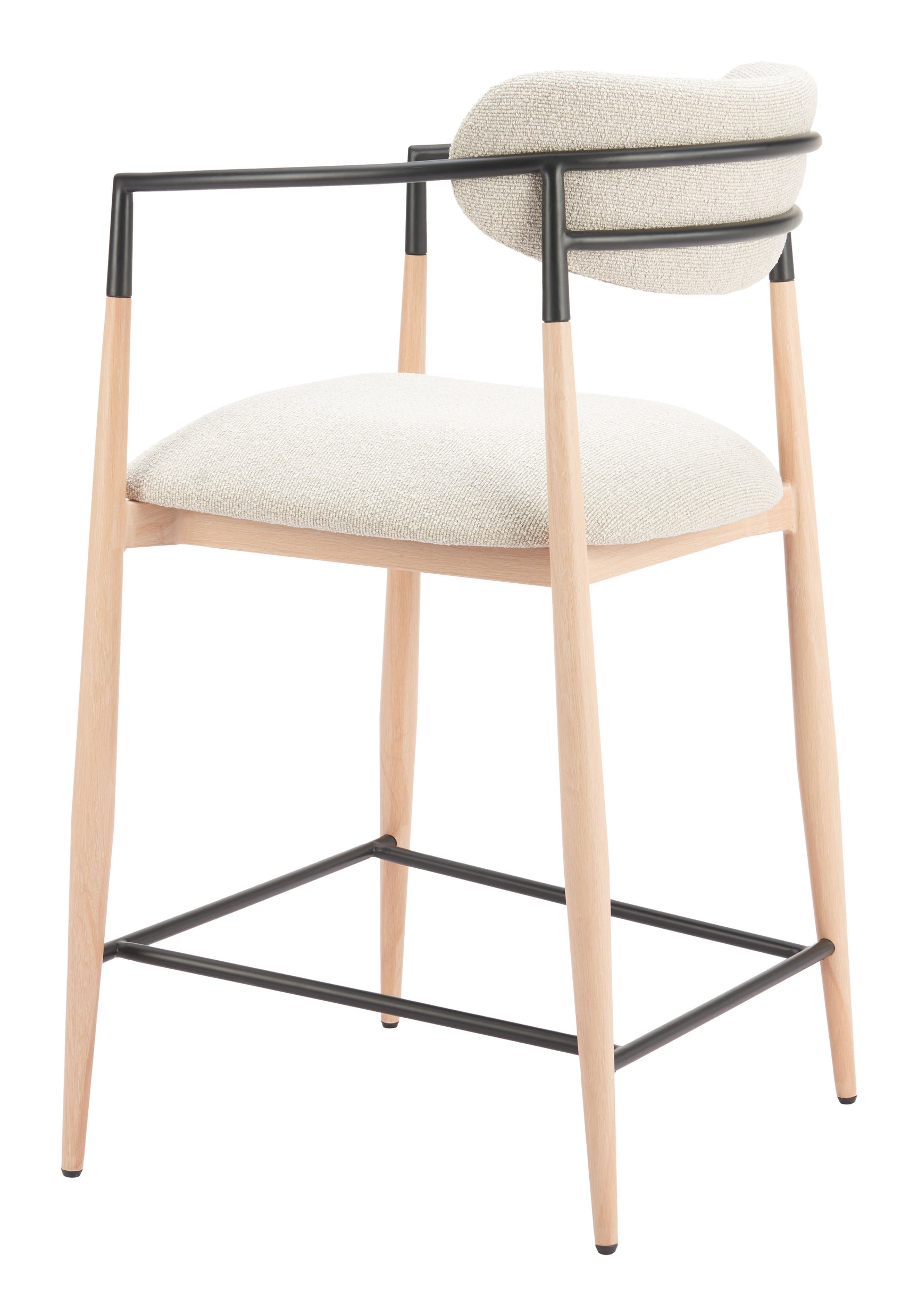 Equinox Oyster Gray & Natural Counter Stool