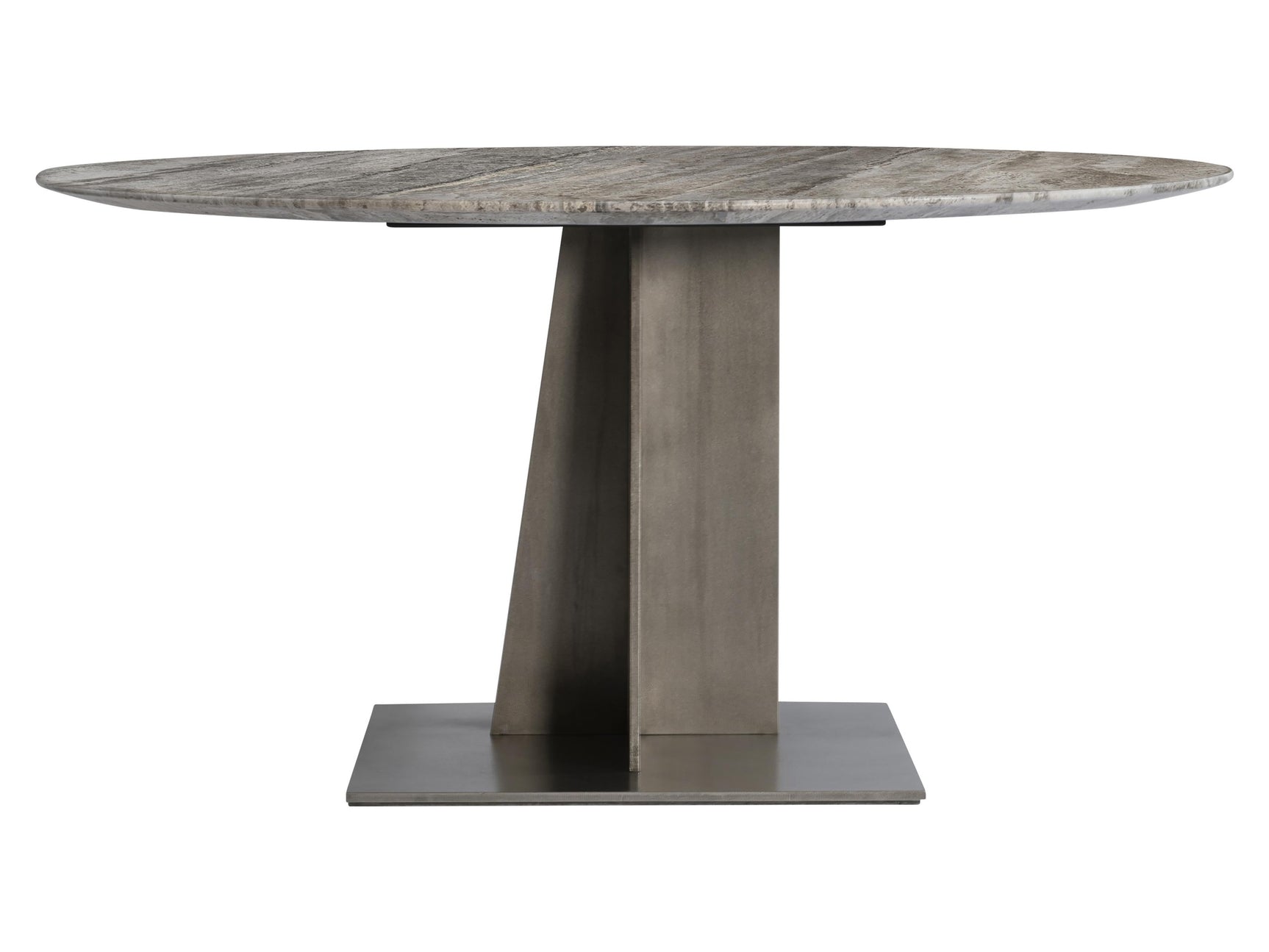Equis Silver Travertine/Graphite Dining Table - Ornate Home