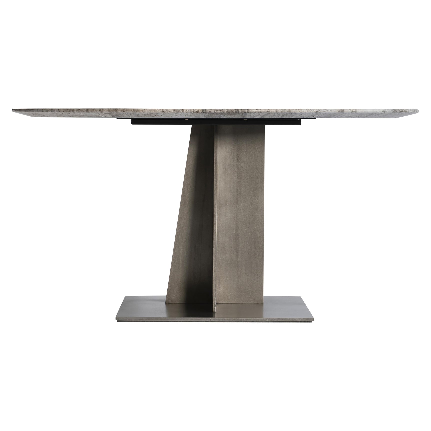 Equis Silver Travertine/Graphite Dining Table - Ornate Home