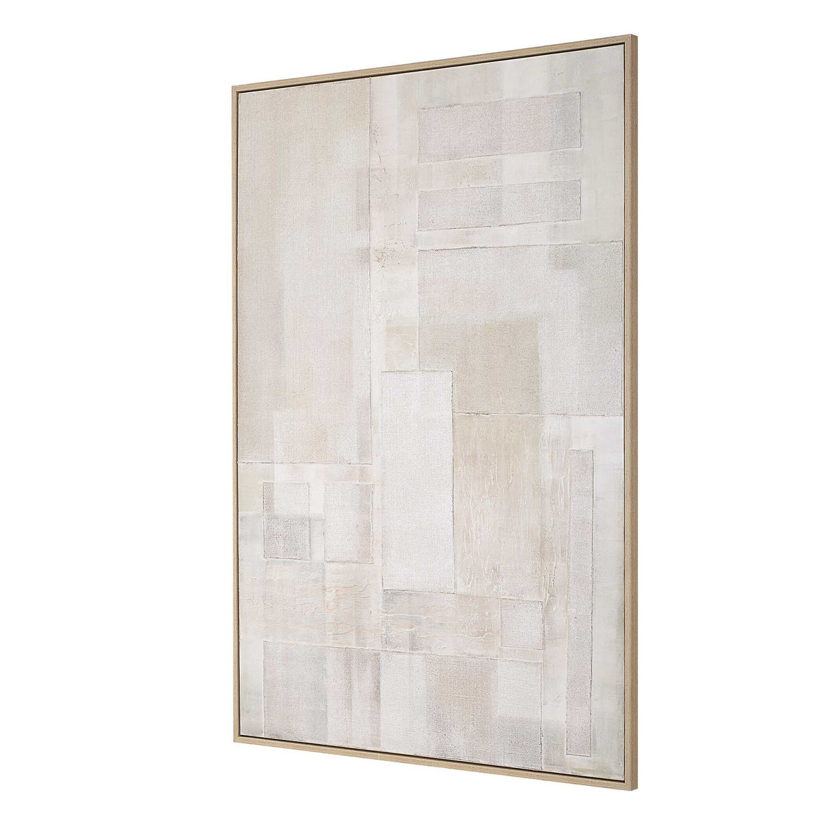 Erase Brown/Gray/White Canvas Abstract Art - Ornate Home