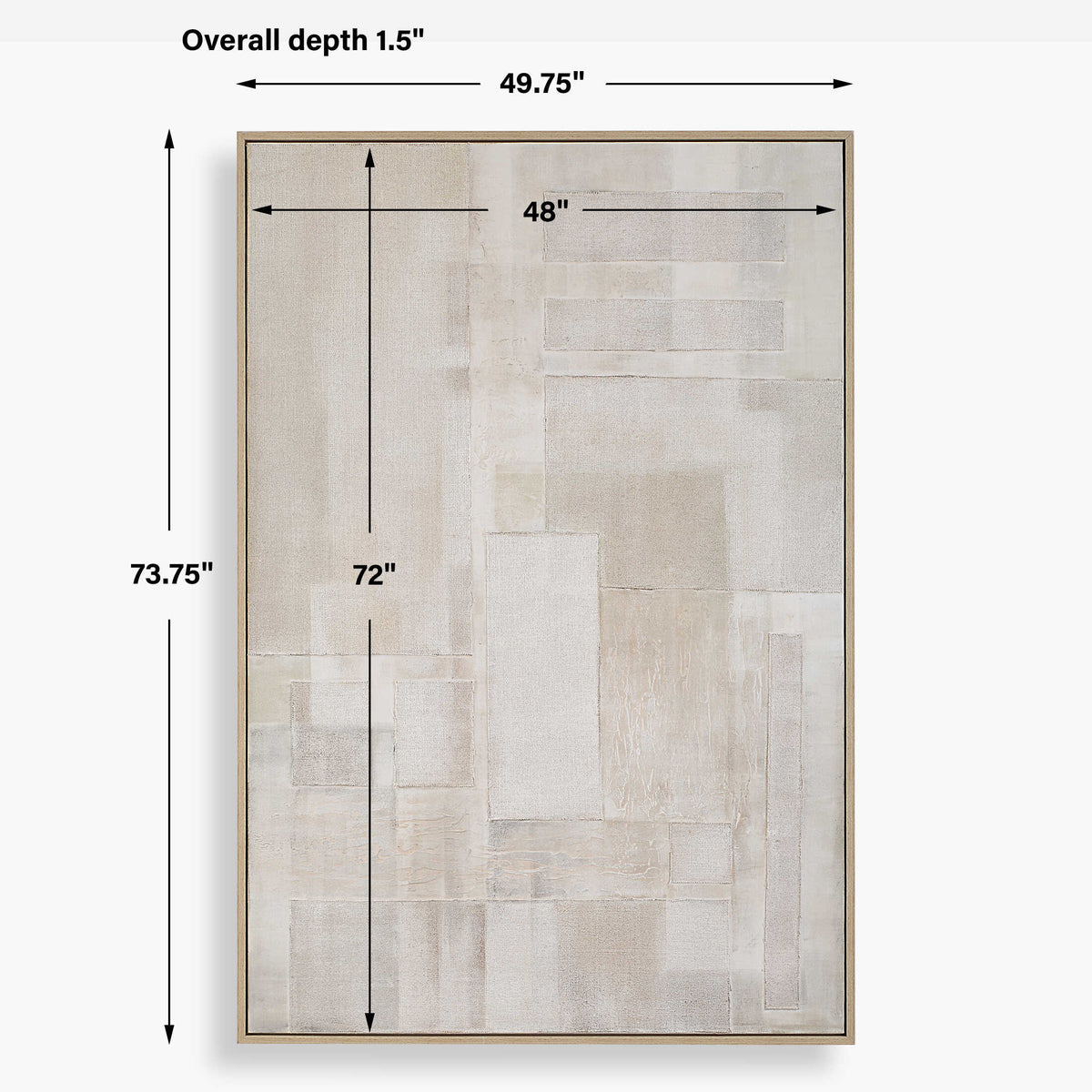 Erase Brown/Gray/White Canvas Abstract Art - Ornate Home