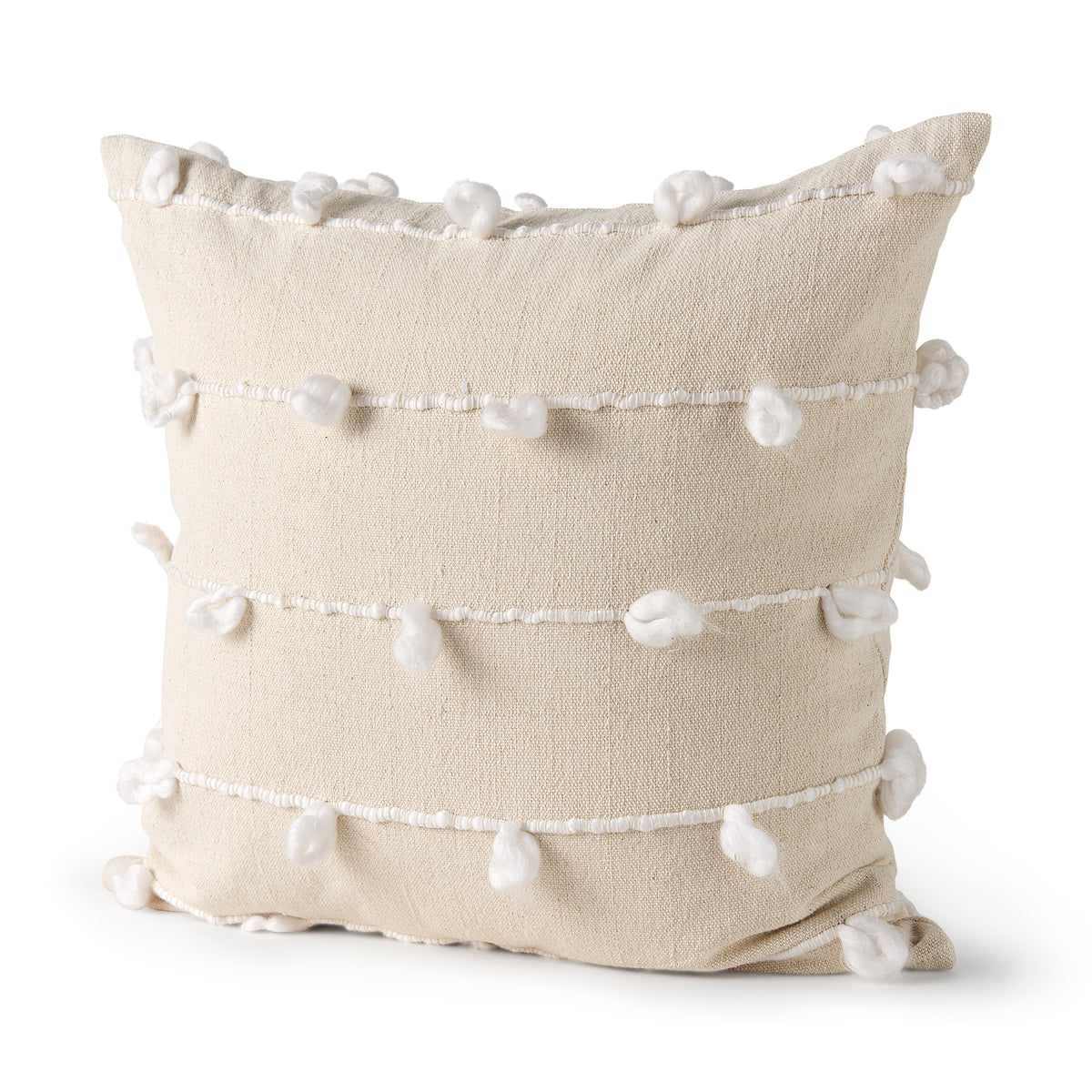 Erica Cream/White 20x20 Pillow Cover - Ornate Home