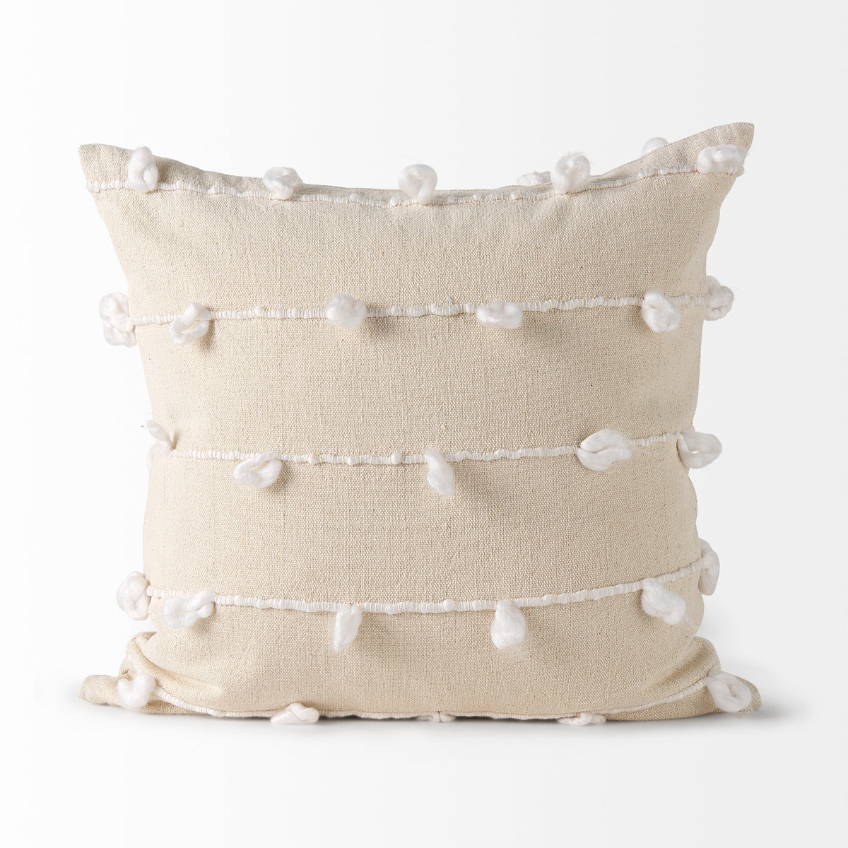 Erica Cream/White 20x20 Pillow Cover - Ornate Home