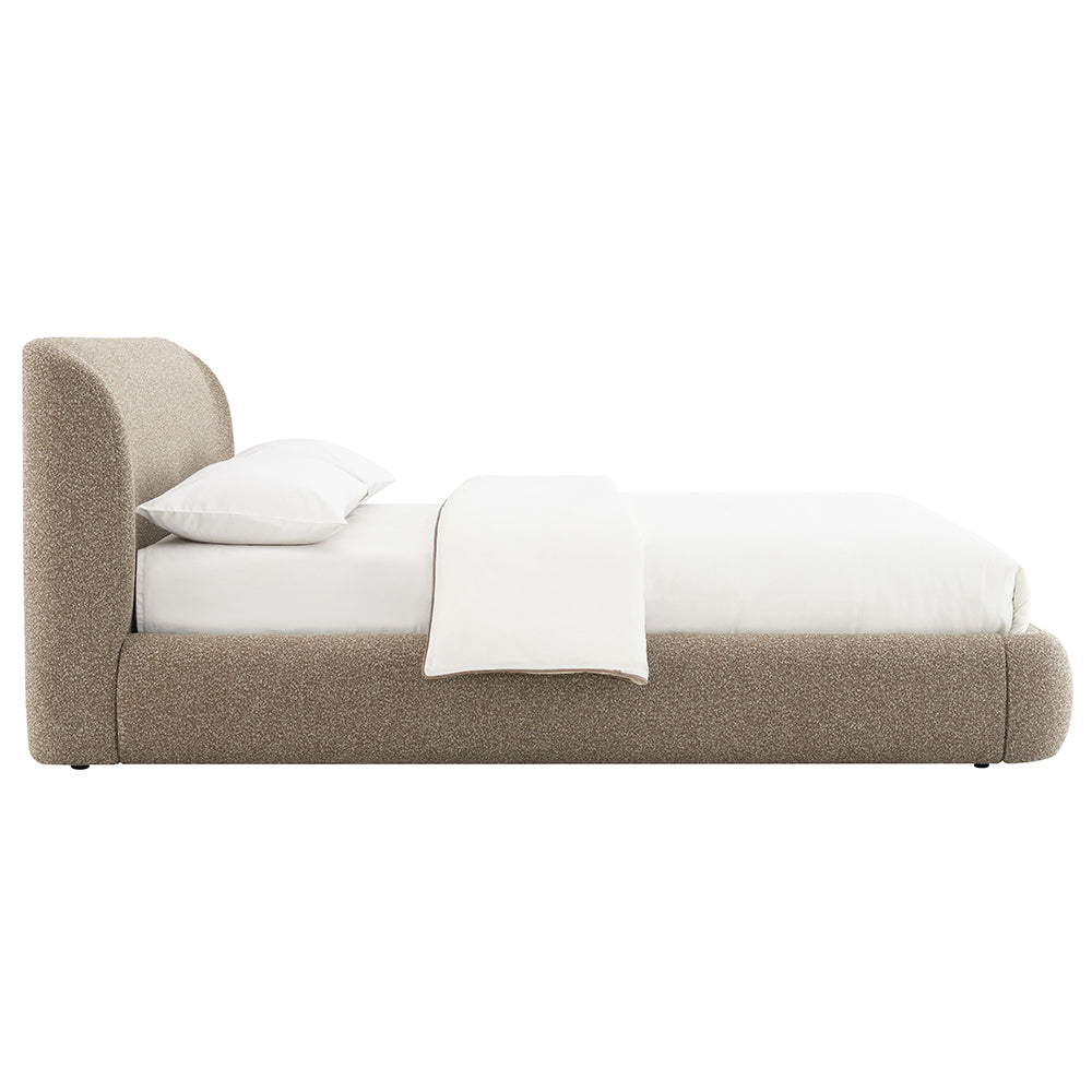 Erica Dark Beige Eastern King Bed - Ornate Home