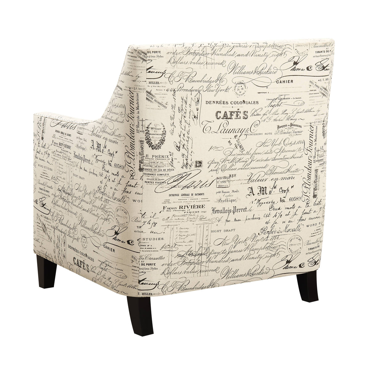 Erica French Script Chair with Chrome Nails - Ornate Home