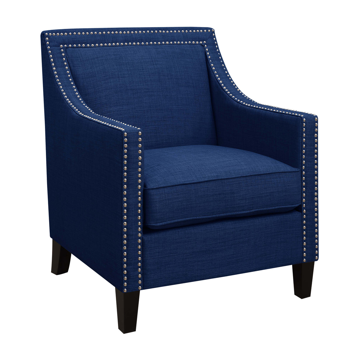 Erica Heirloom Blue/Espresso Chair & Ottoman - Ornate Home