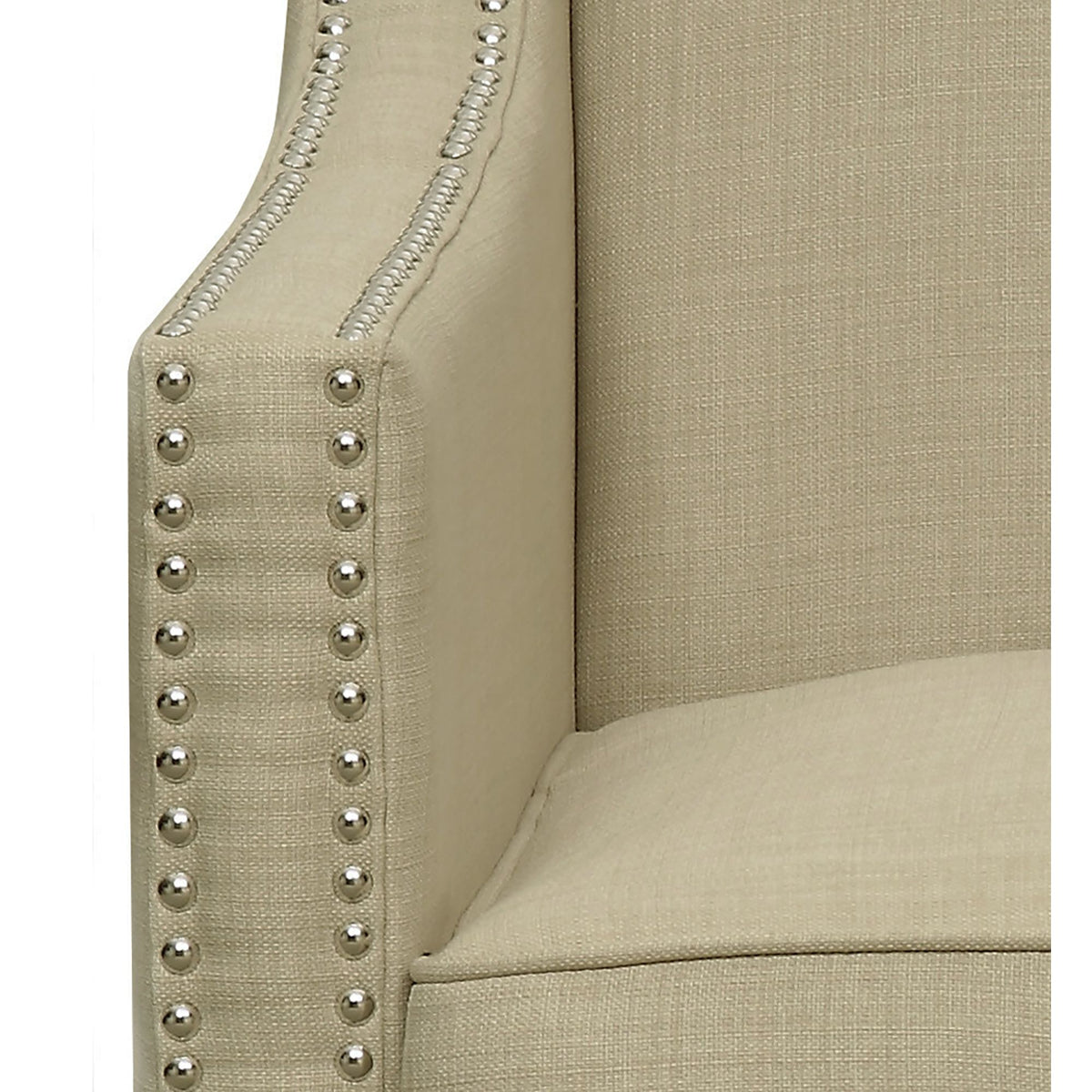 Erica Heirloom Natural Chair with Chrome Nails - Ornate Home