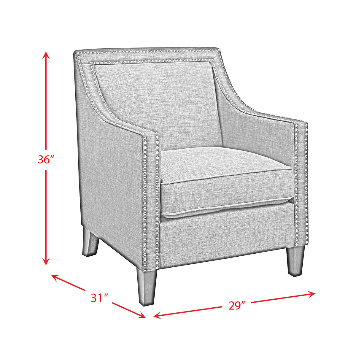 Erica Heirloom Natural Chair with Chrome Nails - Ornate Home