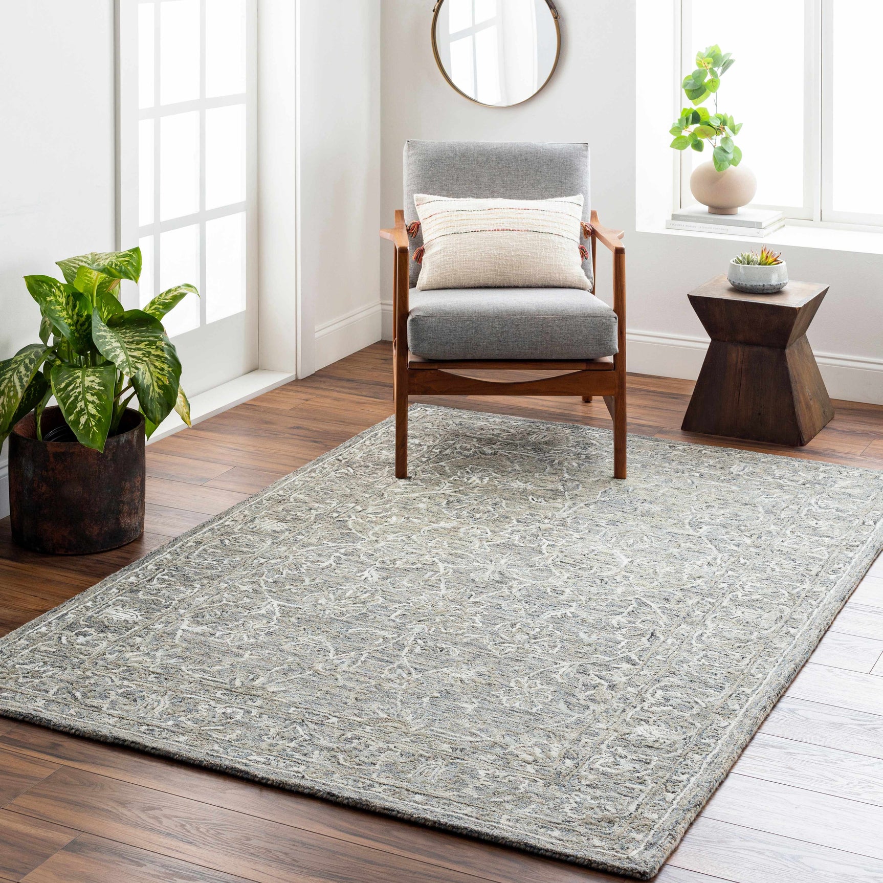 Eriline Wool & Faux Silk Rug - Ornate Home
