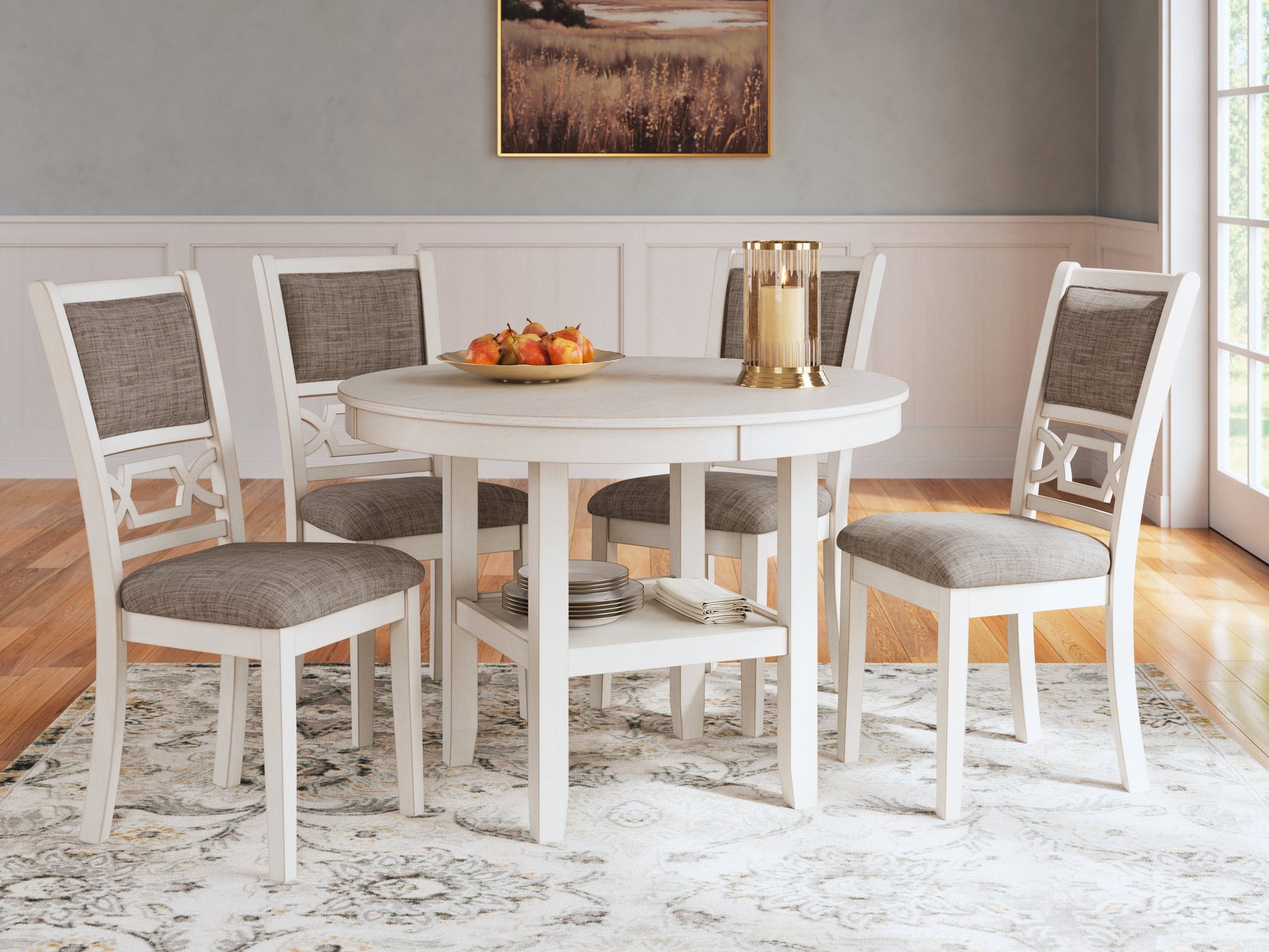 Erinberg Antique White 5 Pc. Dining Room Set (Online Special Price) - Ornate Home