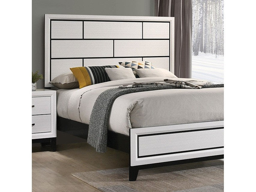 Errico White E.King Bed - Ornate Home