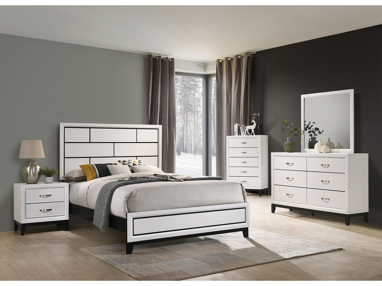 Errico White Twin Bed - Ornate Home