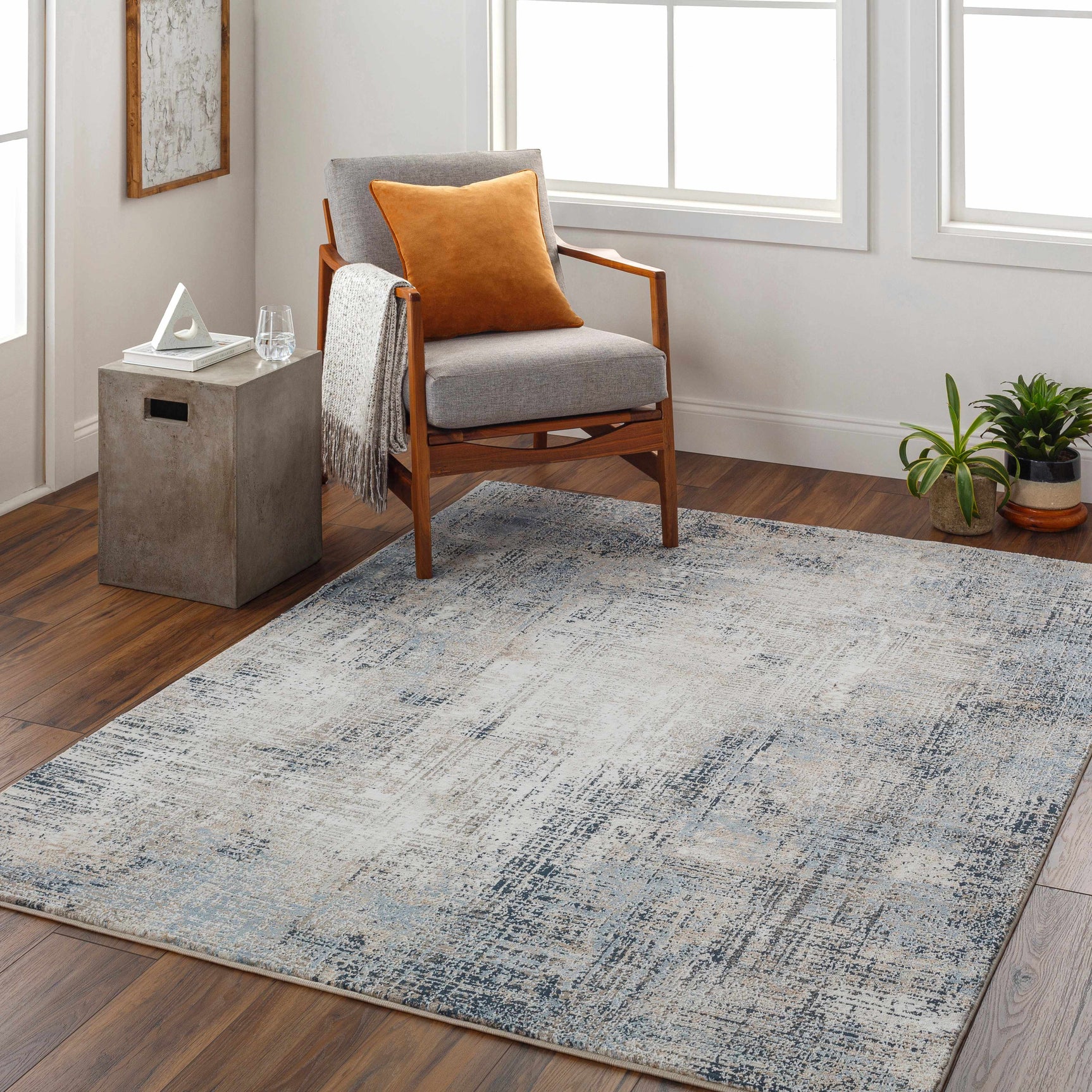 Ervin Blue Area Rug - Ornate Home