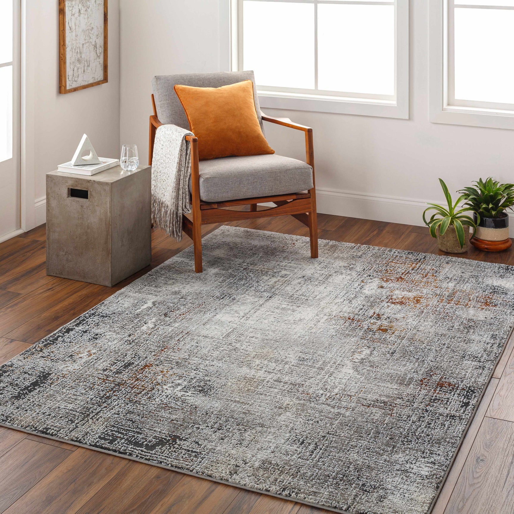 Ervin Gray Area Rug - Ornate Home