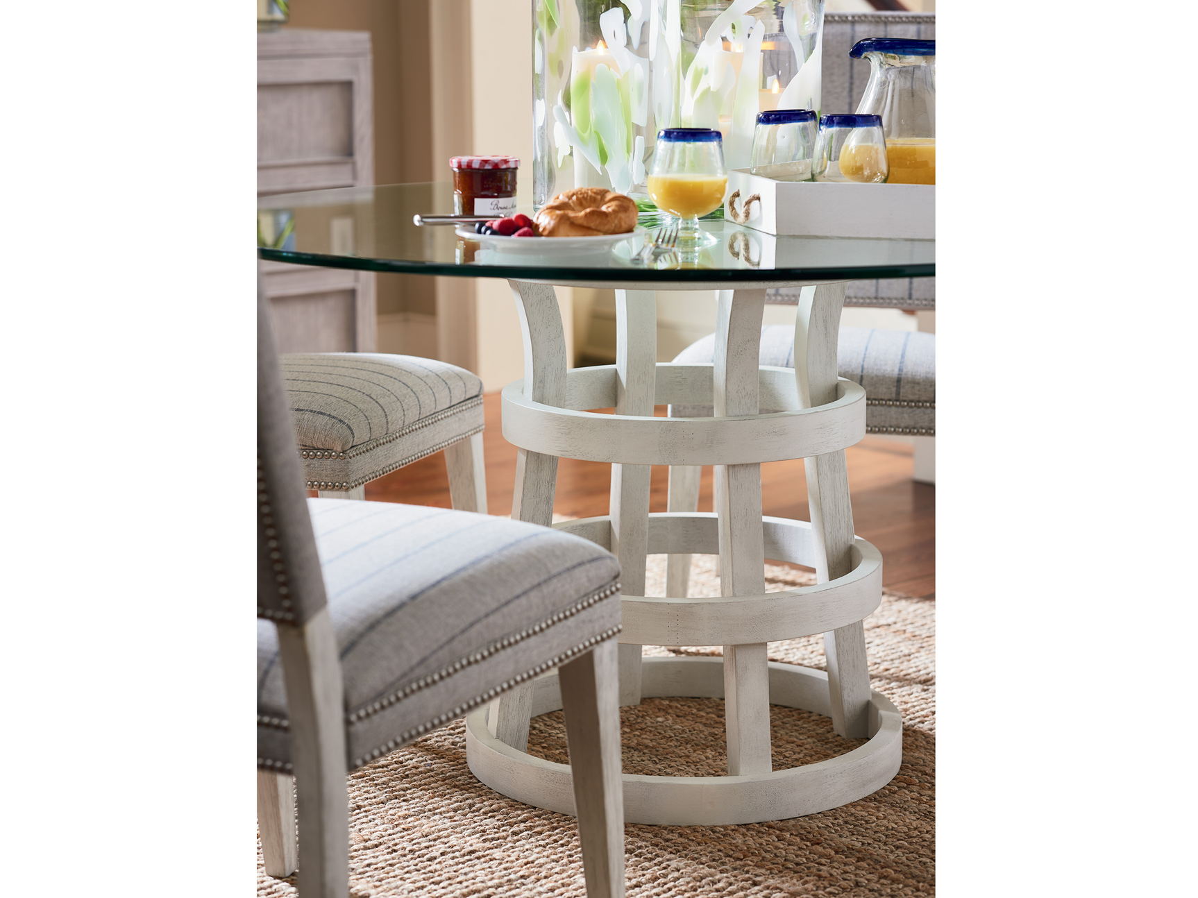 Escape Sandbar 54" Round Glass Table - Ornate Home