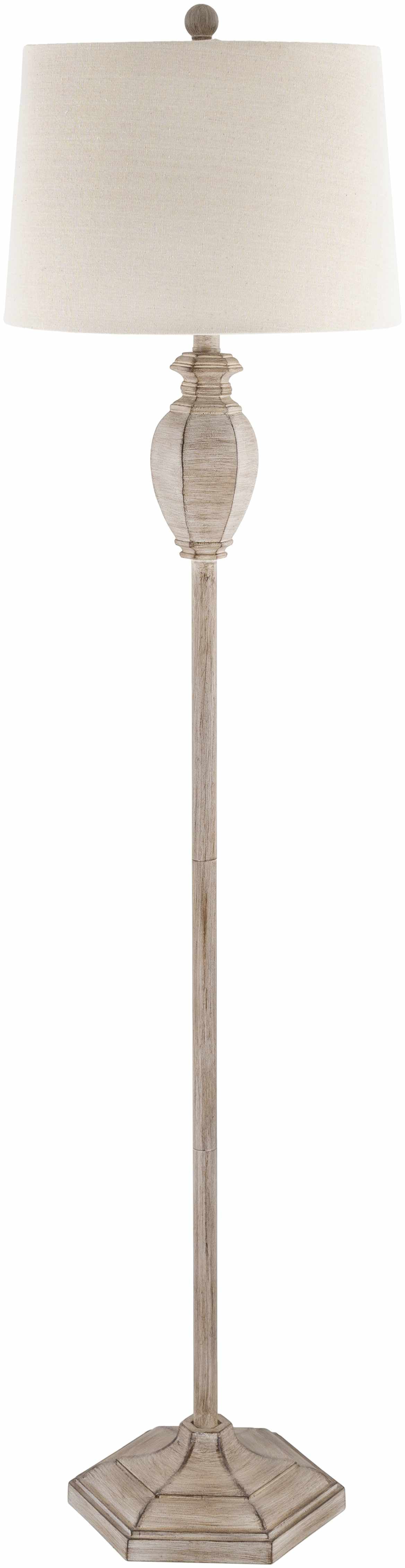 Esmeralda Resin Gray & Beige Floor Lamp - Ornate Home