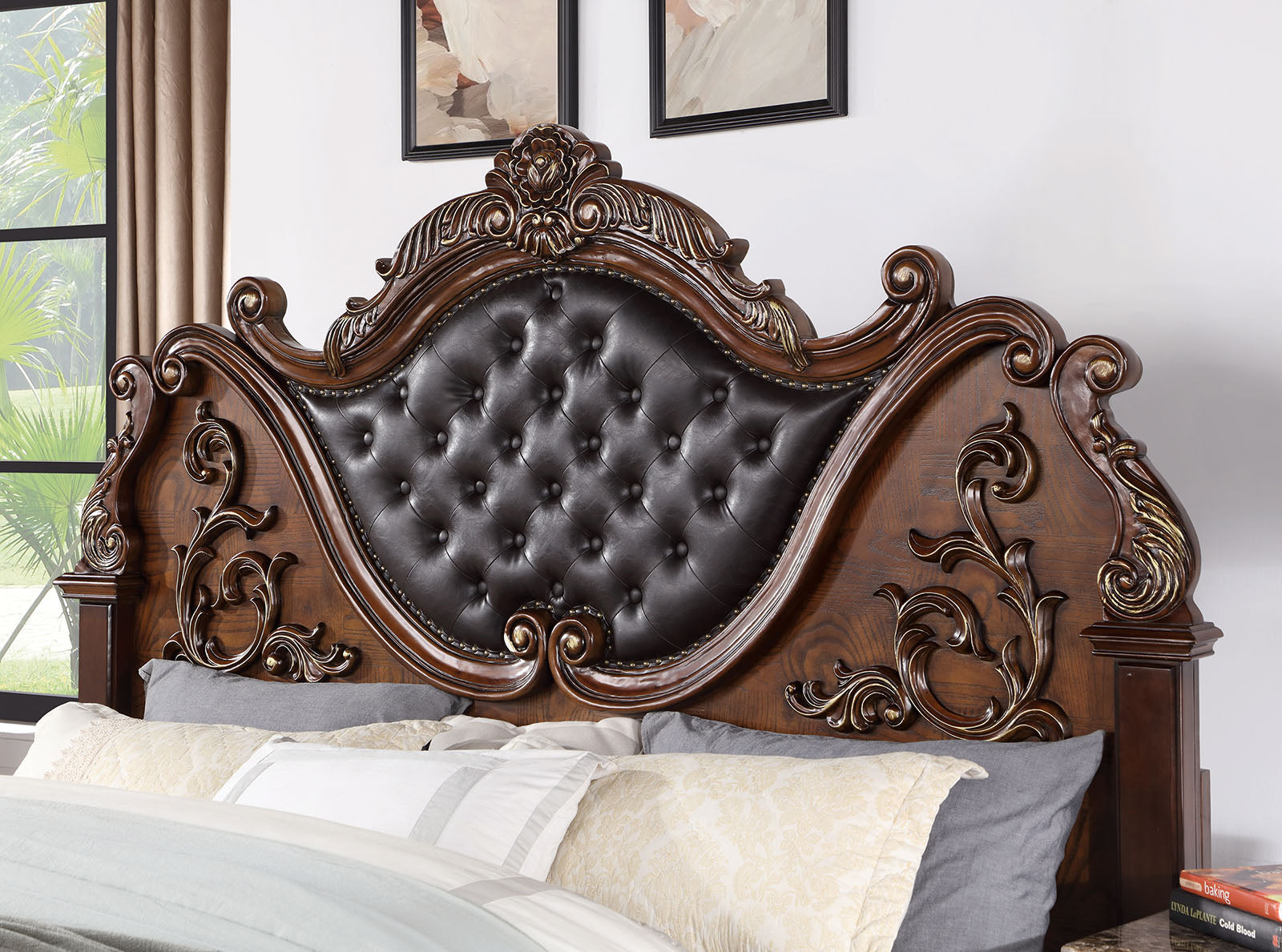 Esparanza Brown Cherry California King Bed - Ornate Home