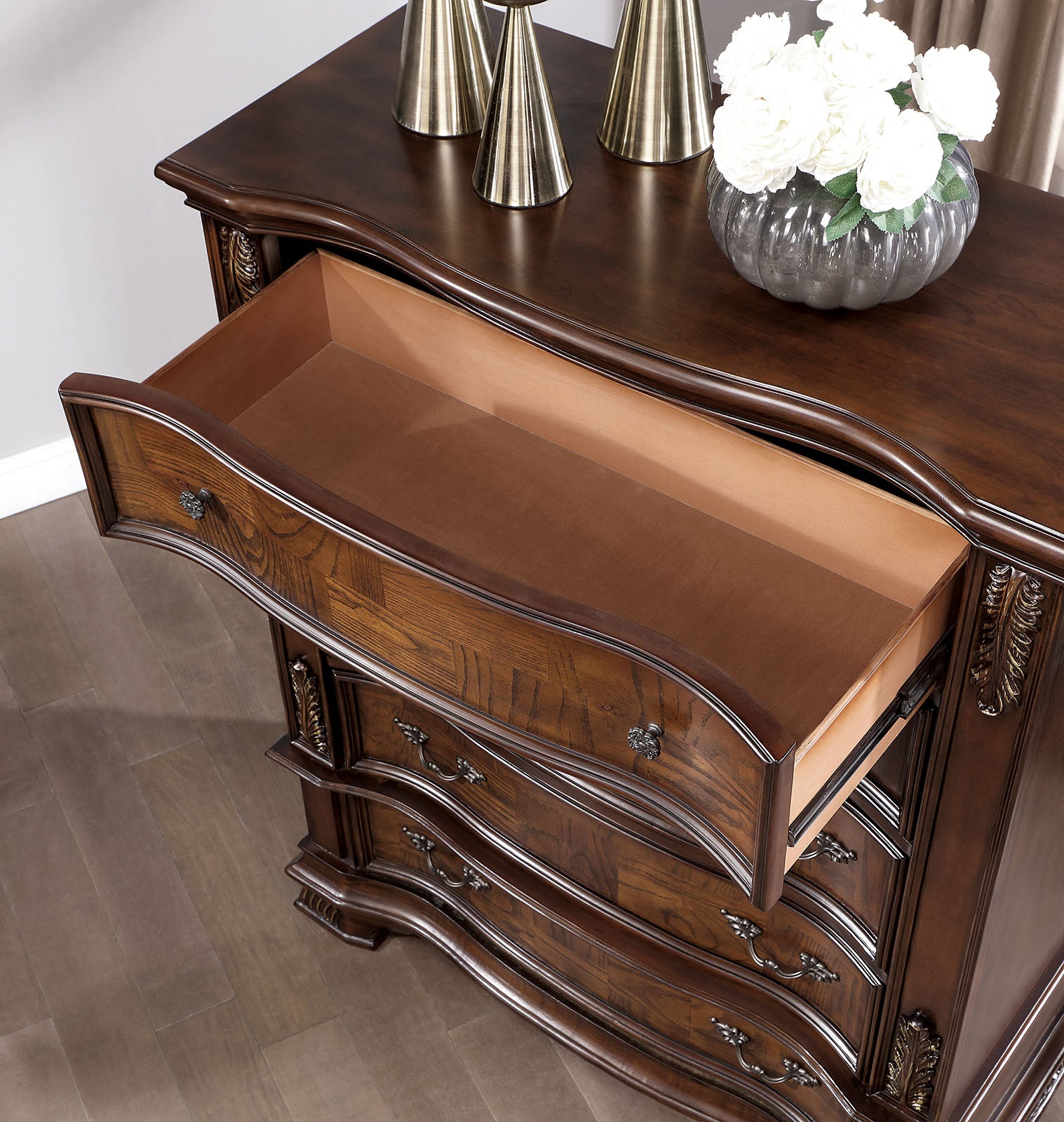 Esparanza Brown Cherry Chest - Ornate Home