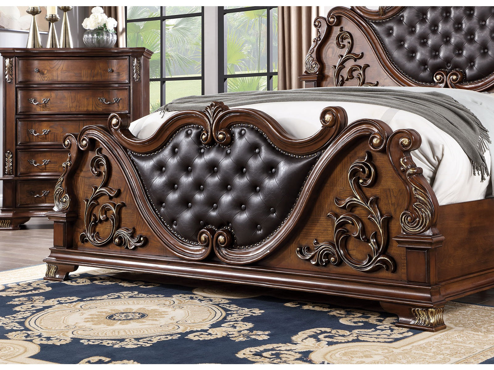 Esparanza Brown Eastern King Bed - Ornate Home