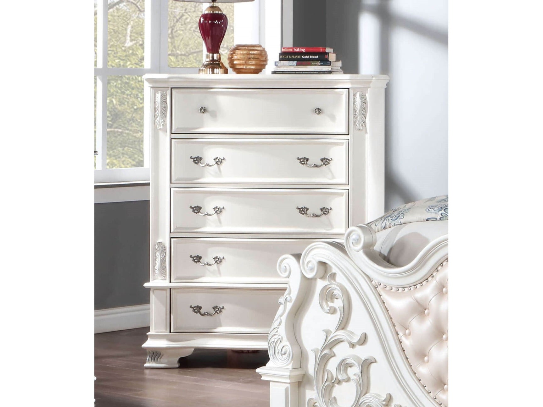 Esparanza Pearl White Chest - Ornate Home