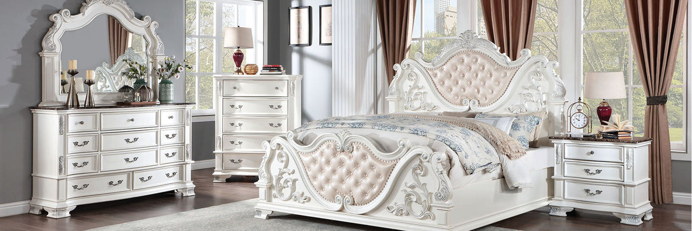 Esparanza Pearl White Collection by Furniture of America
