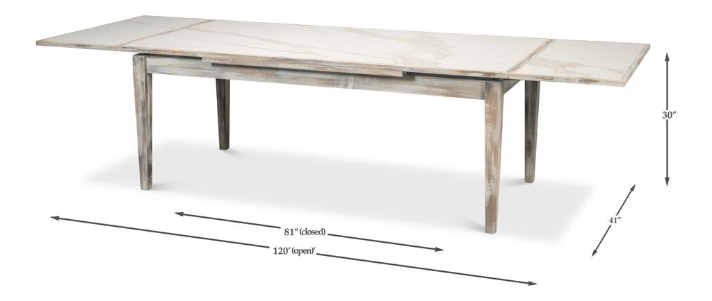 Essential Dining Grey Rect. Extension Dining Table - Ornate Home
