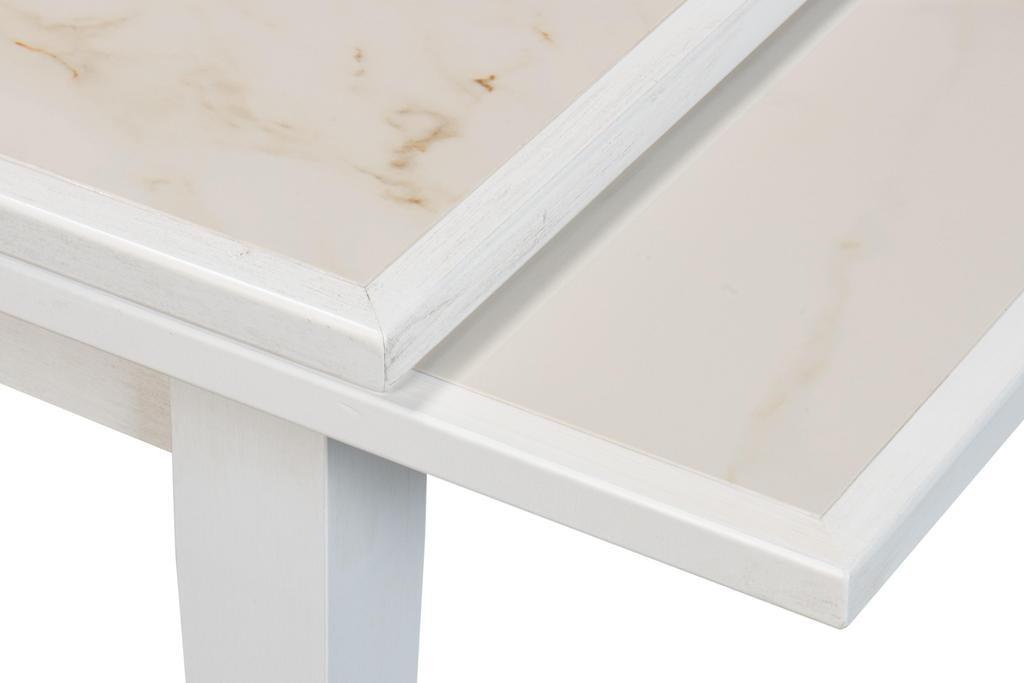 Essential Dining White Rect. Extension Dining Table - Ornate Home