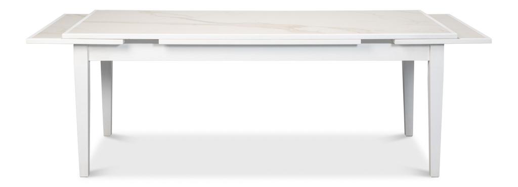 Essential Dining White Rect. Extension Dining Table - Ornate Home