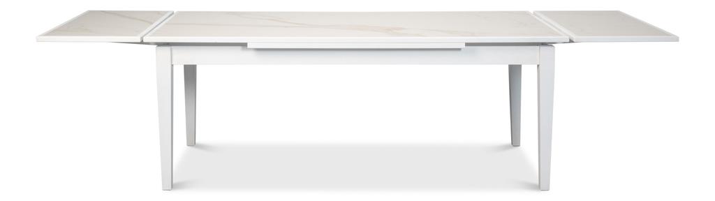 Essential Dining White Rect. Extension Dining Table - Ornate Home