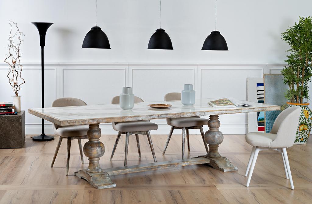 Essential Grey Rectangular Dining Table - Ornate Home